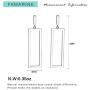 FAMARINE Gold Geometric Drop Earrings, Rectangle Dangle Earrings for Women Girls Costume Jewelry