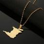 Stainless Steel Trinidad and Tobago Map City Name Pendant Necklace Women Men Charm Jewelry