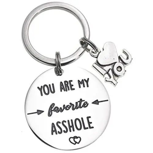 Melix Home for Boyfriend Keychain You are My Favorite Asshole Funny Couple Keychain Jewelry Valentines Day Gift for Him Boyfriend Husband Keyring Melix Home for Boyfriend Keychain You are My Favorite Asshole Funny Couple Keychain Jewelry Valentines Day Gift for Him Boyfriend Husband Keyring