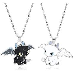XOFOAO How to Train Your Dragon Toothless Charm Necklace Single-Sided Cosplay