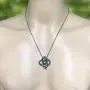 Snake Jewelry Celtic Knot Viper Cobra Norse Viking Magic Sea Serpent Dragon Wicca Protection Amulet pewter Unisex Womens Mens pendant necklace Charm for boys men women w Silver Ball Chain