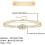 Yoosteel Layered Gold Bracelets for Women, 14K Gold Filled Layering Oval Chain Bracelet Handmade Turquoise Evil Eye Pearl Bar Circle Lotus Gold Layered Chain Bracelets for Women Boho Jewelry Gifts