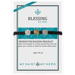My Saint My Hero Blessing for Kids Benedictine Blessing Bracelet - Rainbow