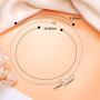 S925 Sterling Silver Jewelry Sideways Choker Necklace 14 inches to 18 inches