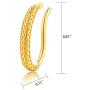 P&N Jewelry Ear Cuffs Earrings Clips on Earrings for Women, Detachable Pendant Earrings Sterling Silver 18K Gold Plated for Daily Party Travly