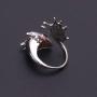 HSQYJ Dragon Ring Devil Tail Arrows Adjustable Rings Gothic Dragon Open Ring with Red/Blue Crystal Eye Uniquely Stylish Jewelry for Women Men