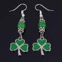 Soul Statement 4-Leaf Clover Shamrock Dangle Earrings for Women St Patrick Day Accessories