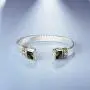 UNY Designer Inspired Jewelry Flat Cable Wire CZ Antique Bangle Beautiful Valentine