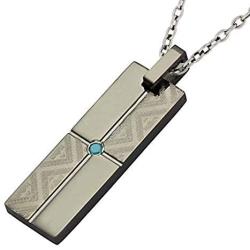 Hawaiian Jewelry Austaras Austars Bar Necklace with Turquoise Stone
