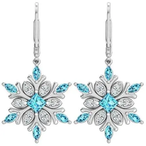 Belinda Jewelz Womens 925 Solid Sterling Silver Winter Snowflake Dangle Earrings Belinda Jewelz Womens 925 Solid Sterling Silver Winter Snowflake Dangle Earrings
