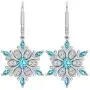 Belinda Jewelz Womens 925 Solid Sterling Silver Winter Snowflake Dangle Earrings Belinda Jewelz Womens 925 Solid Sterling Silver Winter Snowflake Dangle Earrings
