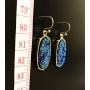 Unique Dangle Druzy Earrings with Glitter Gold Tone, Drop Earring Hooks Jewelry Birthday Gifts by Fomissky