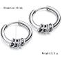 FANCIME Small Mens Hoop Earrings Huggie Cartilage Piercing Hip-hop Endless Circle Tiny Sleeper Hoop Earrings 14K Black/White/Yellow Gold Plated Jewelry For Men Boys Women Girls,13/15/20mm