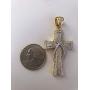 Harlembling Solid 925 Sterling Silver Iced Cross Pendant - Mens - 2.25'' - Fits Up to 5mm Chains!
