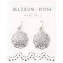 Allison Rose Atelier Womans - Bohemian Drop Earrings - Filigree Cutout Round Shape - worn gold plating Lightweight Dangle Earrings - Fashion Earrings for Woman