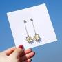 Daisy Flower Stud Earrings.Cute Chrysanthemum Dangle Earring Little Sun Flower Drop Earring for Women Girls Jewelry