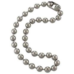 DragonWeave 9.5mm Extra Large Silver Steel Ball Chain Mens Necklace Extra Durable Color Protect Finish Any Length