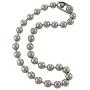 DragonWeave 9.5mm Extra Large Silver Steel Ball Chain Mens Necklace Extra Durable Color Protect Finish Any Length
