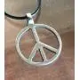 Trilogy Jewelry Pewter Classic Peace Sign Love Hippie Pendant on Leather Necklace Trilogy Jewelry Pewter Classic Peace Sign Love Hippie Pendant on Leather Necklace