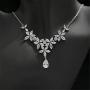 Roseeden Woman Wedding Party CZ Jewelry Bridal Zirconia Necklace and Earrings Set RE8064