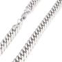 Crucible Jewelry Mens Stainless Steel Polished Curb Chain Necklace (10 mm), 24-Inch, White