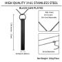 Hipunk Bar Necklace Earrings Women Men 316L Stainless Steel Long Plain Vertical Bar Pendant Earrings 18k Gold/Black Gun Plated Fashion Dainty Jewelry