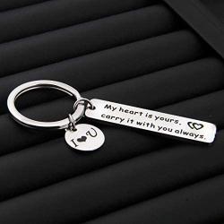 Anniversary Keychain Gift for Him or Her A Thoughtful Keepsake Jewelry My Heart Is Yours Carry It with You Always Gift for Boyfriend Girlfriend