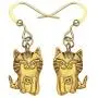 DOWAY Antique Rose Gold/Silver Plated Elegant Birman Bumlese Cat Earrings Dangle Drop Novelty Cartoon Kitten Pet Jewelry for Women Girls Charm Gift