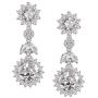 SWEETV Elegant Silver Wedding Bridal Earrings for brides,bridesmaid- Cubic Zirconia Crystal Dangle Earrings for Womens Party Prom Pageant