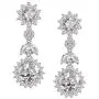 SWEETV Elegant Silver Wedding Bridal Earrings for brides,bridesmaid- Cubic Zirconia Crystal Dangle Earrings for Womens Party Prom Pageant SWEETV Elegant Silver Wedding Bridal Earrings for brides,bridesmaid- Cubic Zirconia Crystal Dangle Earrings for Womens Party Prom Pageant