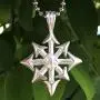 Symbol of Chaos Magick Star Jewelry Eight Pointed Gothic 8 equidistant arrows Chaosphere Power Protection Amulet Pewter mens womens pendant necklace charm for men women unisex w Silver Ball Chain