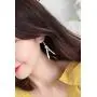 YINLIN Creative Asymmetrical Math Compass Ruler Dangle Earring For Students Jewelry