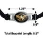 GRAPHICS & MORE Wonder Woman Movie Golden Lasso Logo Novelty Suede Leather Metal Bracelet