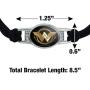 GRAPHICS & MORE Wonder Woman Movie Golden Lasso Logo Novelty Suede Leather Metal Bracelet