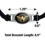 GRAPHICS & MORE Wonder Woman Movie Golden Lasso Logo Novelty Suede Leather Metal Bracelet GRAPHICS & MORE Wonder Woman Movie Golden Lasso Logo Novelty Suede Leather Metal Bracelet