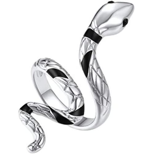 FindChic Leaf Cluster/Snake 18K Gold/Platinum Plated Long Statement Rings for Women CZ Simulated Diamond Stackable Adjustable Knuckle Cuff Rings for Women, with Gift Box