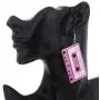 80s Cassette Tape Acrylic Dangle Earrings Vintage Punk Style Geometric Stereo Music Tape Earrings for Women Girls