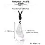Top Plaza Clear Quartz Chakra Crystal Healing Stones Natural Irregular Raw Crystals Rope Necklaces for Men Women Titanium Coated Reiki Crystal Jewelry
