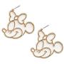 i&D Jewelry Silver Plated Black Gold Hidden Mouse Boys Drop Earrings Cute Bow Detail Girls Dangle Earring Large Hoop Earrings