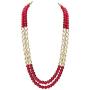 Aheli Bollywood Party Wear Long Beaded Necklace Set with Maang Tikka Indian Ethnic Jewellery for Women