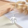 CELESTIA Celtic Horse Head Necklace Women Sterling Silver Pendant Horse Jewelry Gifts for Girls Men and Horse Lovers