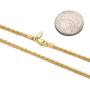 24K Thick Gold Plated 3mm Rope Chain Necklace for Men And Women Free Lifetime Replacement