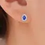 RYLOS Matching Jewelry For Women 14K Yellow Gold Diamond & Blue Star Sapphire Matching Earrings, Pendant Necklace and Ring Set with 18'' Chain 6X4MM Jewelry For Women Womens Jewelry Gold Jewelry