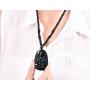 100% Pure Obsidian Natural Pendant Necklace Zodiac Bodhisattva Amulet Talisman