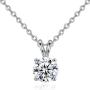 Kebaner 925 Sterling Silver Plated Austrian Crystal CZ Necklace Stud Earrings Cubic Zirconia Jewelry Set