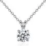 Kebaner 925 Sterling Silver Plated Austrian Crystal CZ Necklace Stud Earrings Cubic Zirconia Jewelry Set