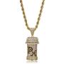 TOPGRILLZ Pill Bottle PX Capsule Detachable Pendant Necklace Chain Men’s 14K Gold Plated Iced Out CZ Hip Hop Jewelry