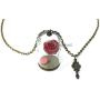 Beauty Rose Necklace Jewelry - Beast Belle Rose Glass Necklace Merchandise Gift for Women