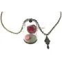 Beauty Rose Necklace Jewelry - Beast Belle Rose Glass Necklace Merchandise Gift for Women Beauty Rose Necklace Jewelry - Beast Belle Rose Glass Necklace Merchandise Gift for Women