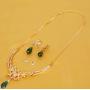 Touchstone Indian Bollywood Intricately Crafted Diamond Look Rhinestone Crystal Colorful Wedding Designer Jewelry Necklace Set in Gold and Silver Tone for Women.
